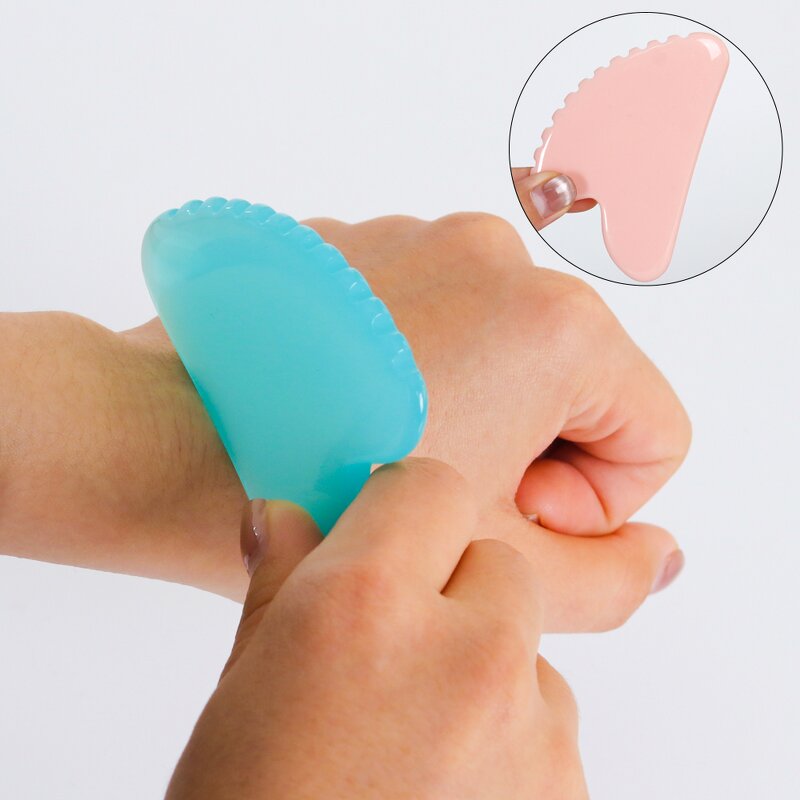 Resin Nose Gua Sha Board - Pink Agate Y-shaped Face Lifting Scraper Tool