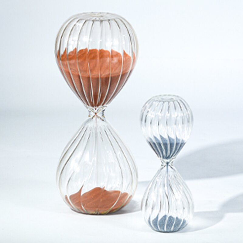 Magnetic Sand Timer - 1/15/30 Min Transparent Brass Wood Base Hourglass