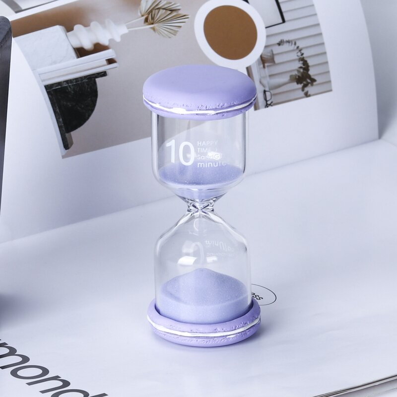 Macaron Hourglass Timer - 1-30 Minutes Clear Glass Personal Gift Reloj Arena