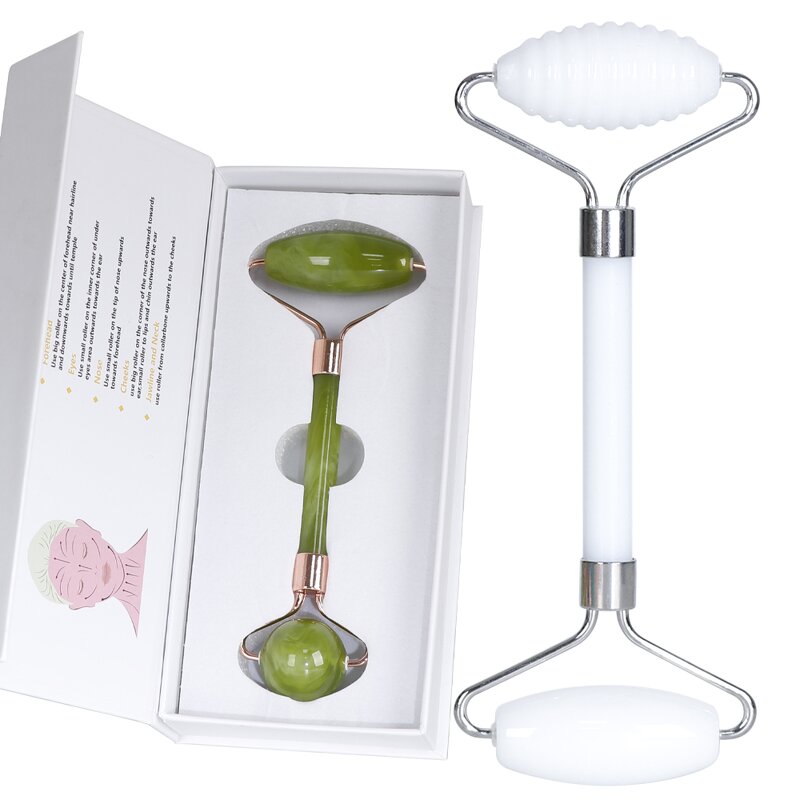 Resin Jade Roller Set - Custom Logo Anti Aging Purple Facelift Massager