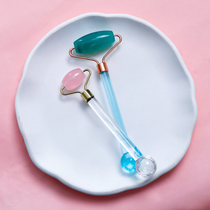 Resin Eye Roller Set - 2-In-1 Ice Globes Face Lifting Custom Logo Tool