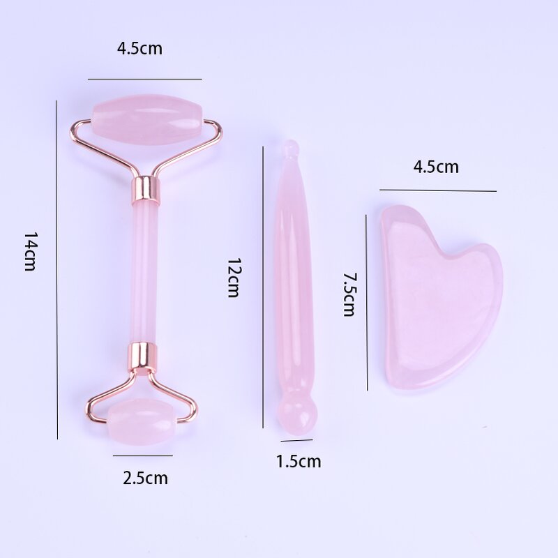 Resin Facial Massager Set - High Quality Jade Roller with Box Packaging