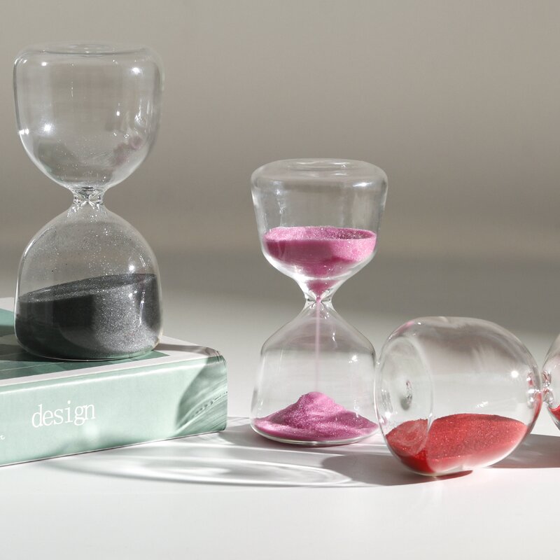 Clear Glass Hourglass - 5/15/30/60 Minute Creative Home Decor Sand Clock