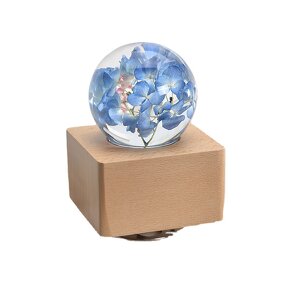 Preserved Flower Speaker - LED Night Light Crystal Acrylic Ball Valentine Gift