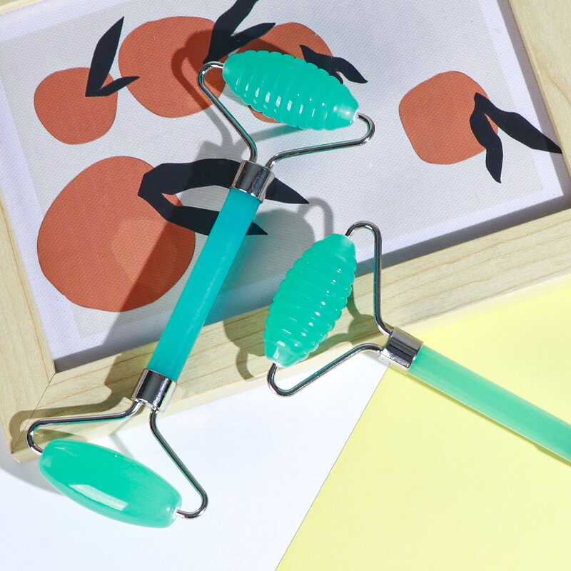 Resin Jade Roller Set - Custom Logo Anti Aging Purple Facelift Massager