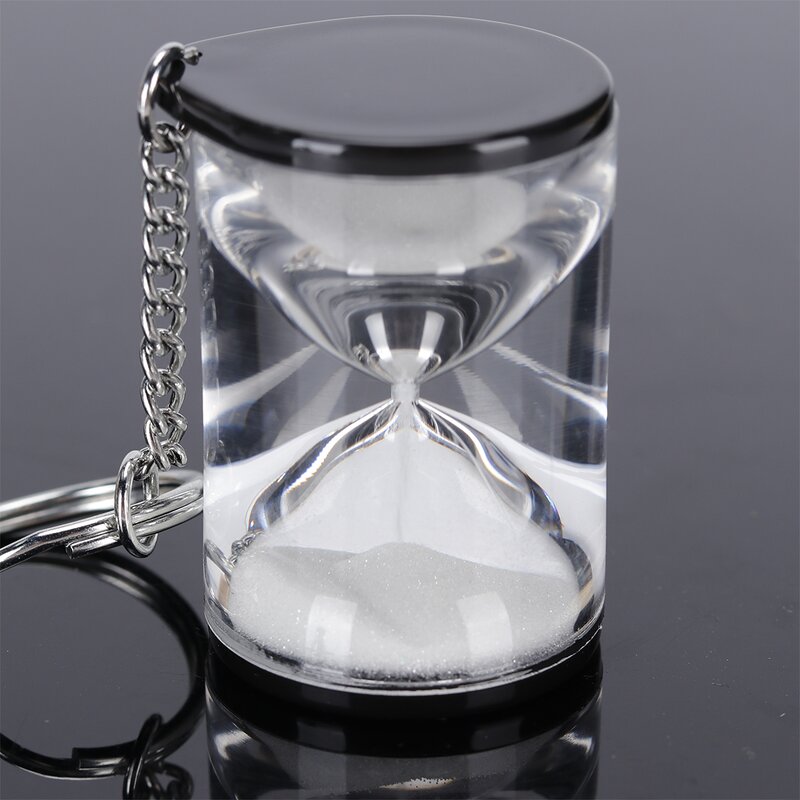 Mini Sand Timer Keychain - Customized 3 Min Acrylic Printing Logo Gift