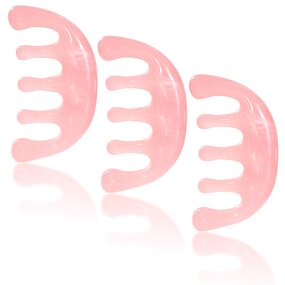 Resin Meridian Comb - Custom Pink Five-finger Eco-Friendly Scalp Massage