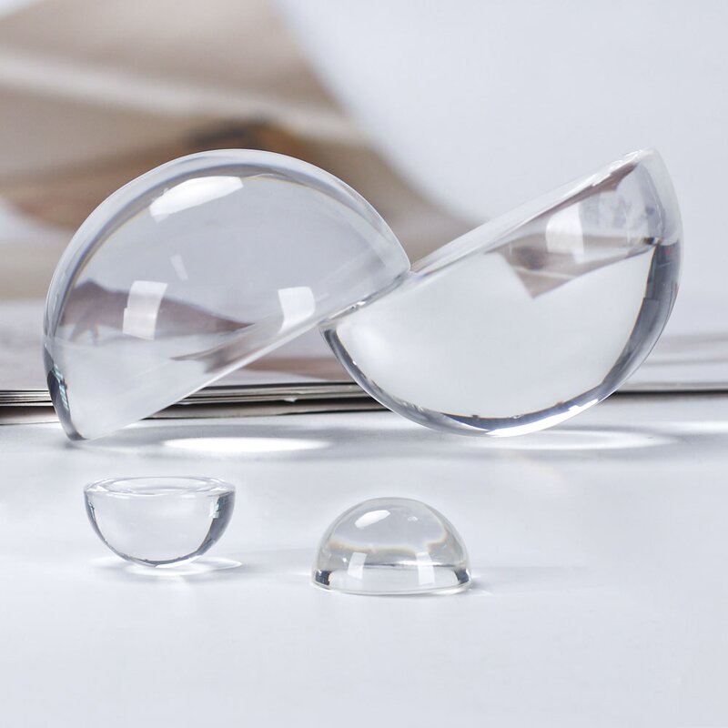 Crystal Magnifying Dome - Half Sphere Blank Round Paperweight Hemisphere