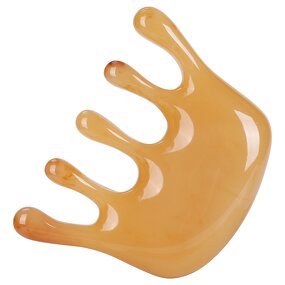 Resin Massage Comb - Custom LOGO Five Teeth Men Women Scalp Therapy Tool