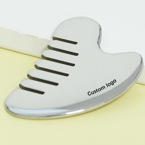 Stainless Steel Gua Sha Comb - Facial Scraping Skin Tightening Head Massage