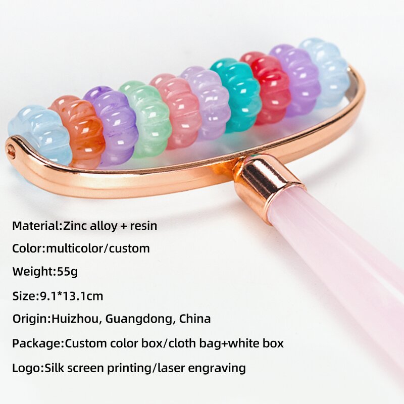 Resin Rainbow Jade Roller - 2025 Pre-sale Custom Colorful Facial Lifting Tool