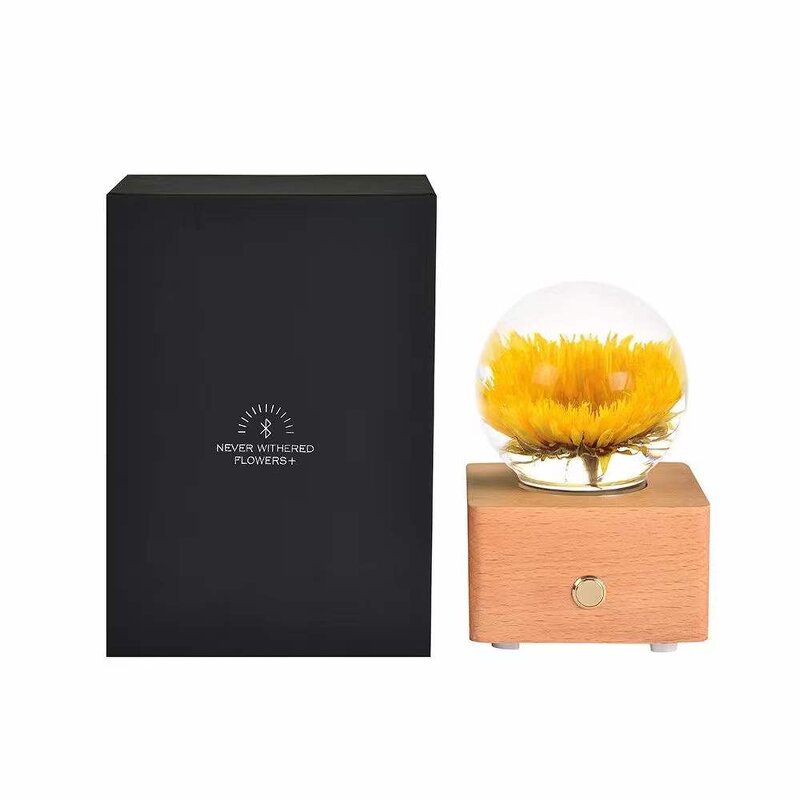 Forever Flower Crystal Ball - 3D Light Paperweight Home Decor