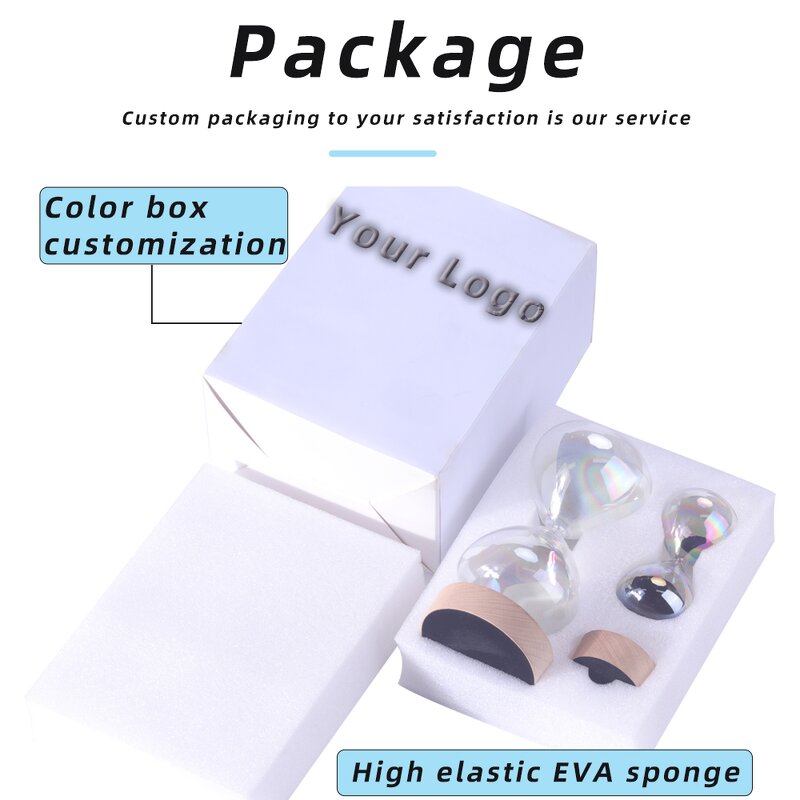 Magnetic Sand Timer - 1/15/30 Min Transparent Brass Wood Base Hourglass