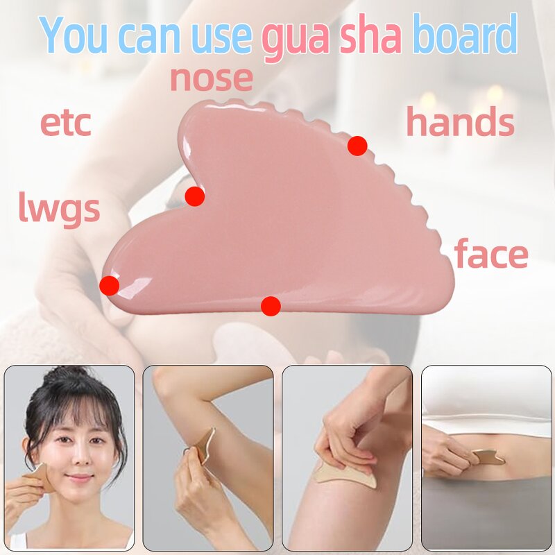 Resin Gua Sha Board - Custom Face Lift Lymphatic Drainage Anti Aging Tool