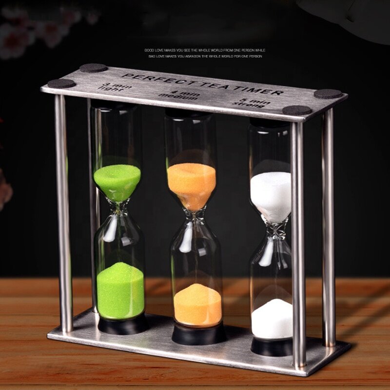 Metal Tea Timer - Classic 3 in 1 Luxury Style Sand Clock for Tea Maker