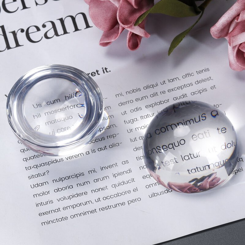 Crystal Magnifying Dome - Half Sphere Blank Round Paperweight Hemisphere