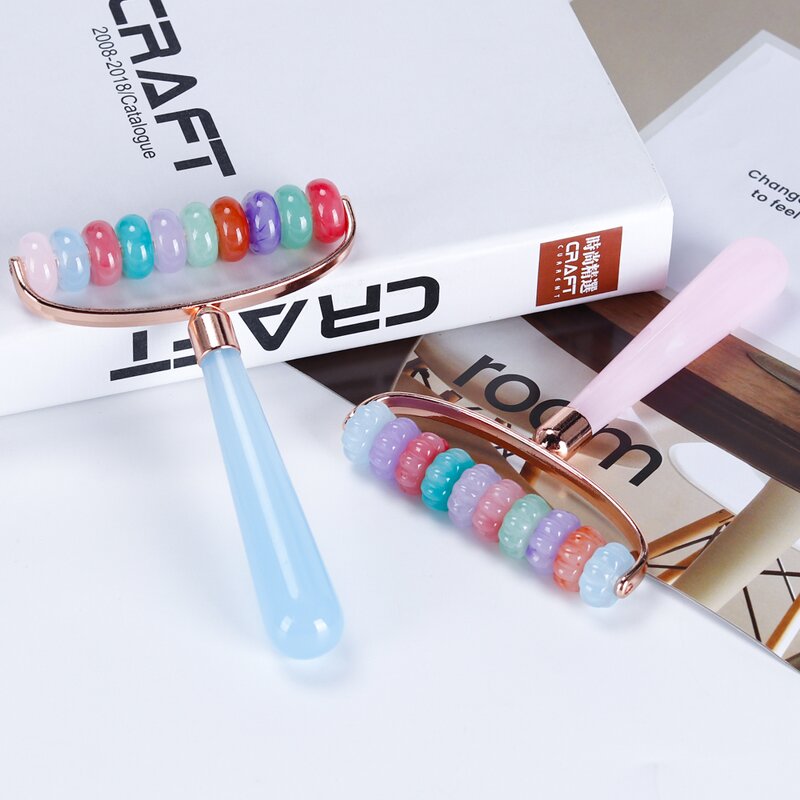 Resin Rainbow Jade Roller - 2025 Pre-sale Custom Colorful Facial Lifting Tool