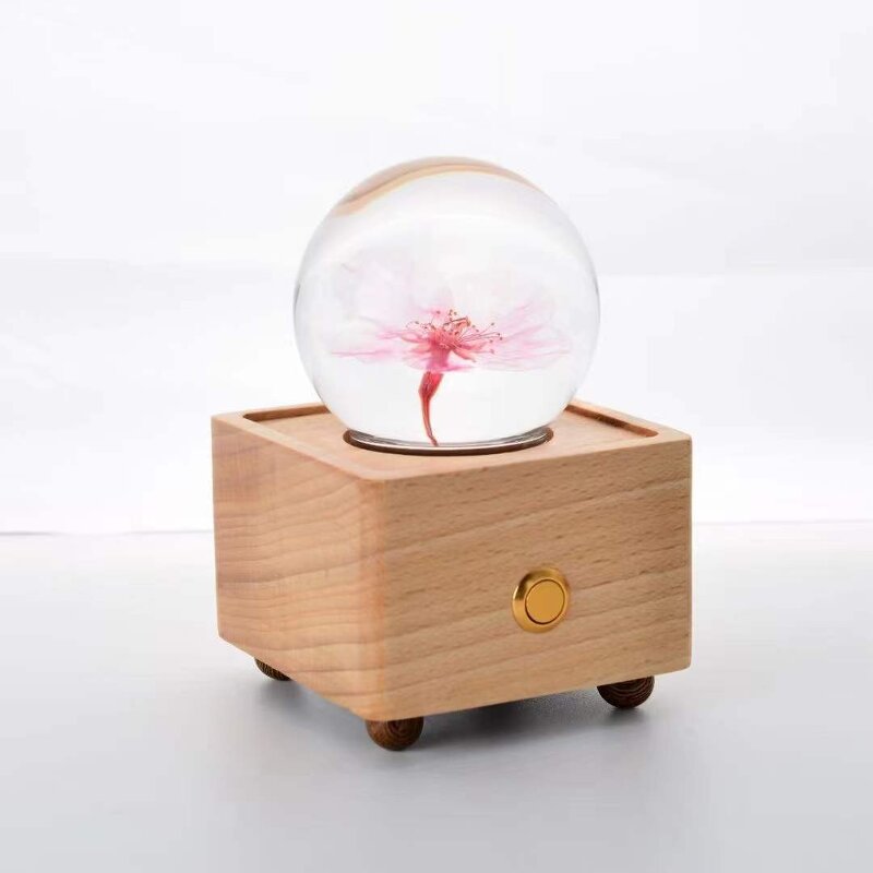Forever Flower Crystal Ball - 3D Light Paperweight Home Decor