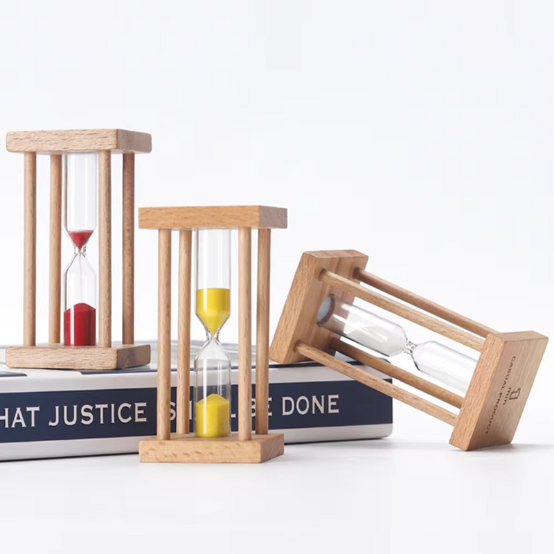 Mini Wooden Tea Hourglass - Custom 1/3/5Mins Office Business Gift Sand Clock