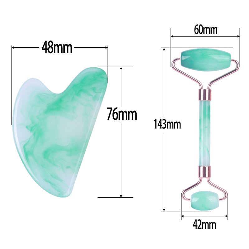 Agate Resin Jade Roller - Custom Face Lift Anti Aging Facial Massage Tool