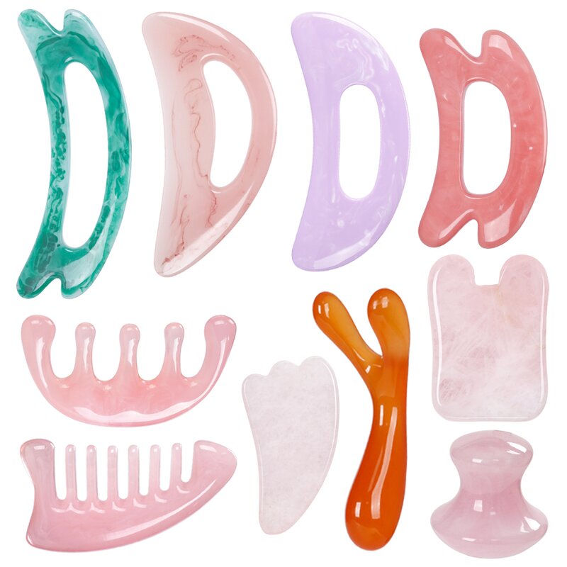 Resin Gua Sha Tool - Custom Face Lift Sore Muscles Tension Knots Relaxation