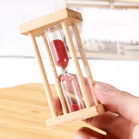 Mini Wooden Tea Hourglass - Custom 1/3/5Mins Office Business Gift Sand Clock