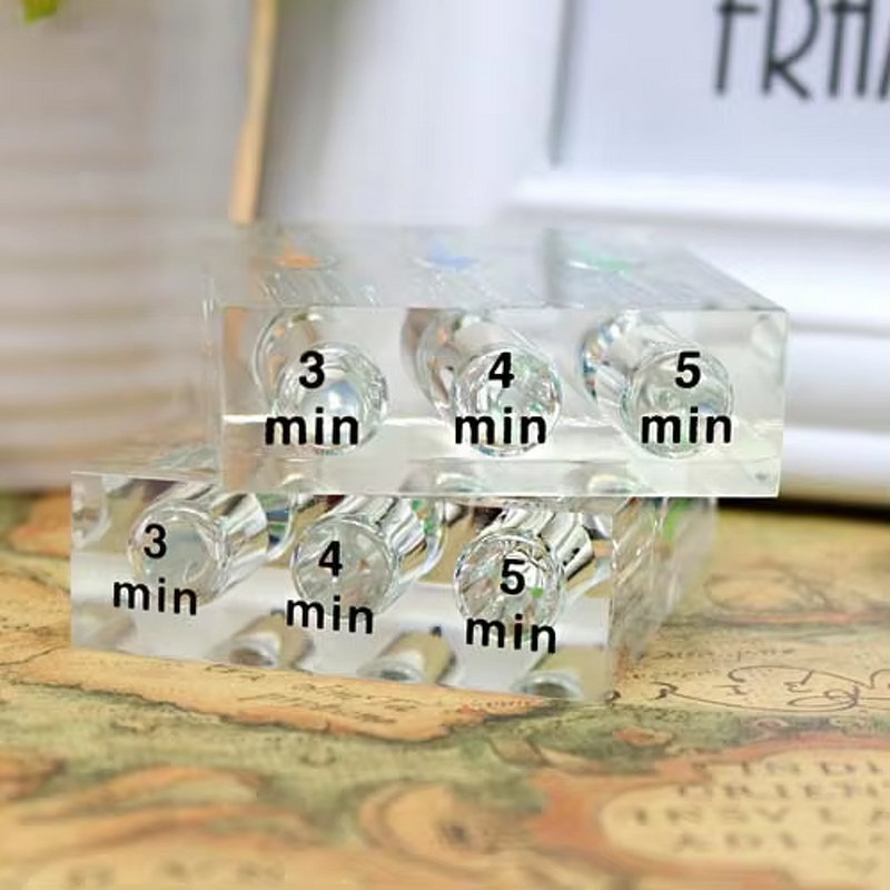3 in 1 Acrylic Tea Timer - Hot Sale Custom 1 Minute Sand Clock Hourglass