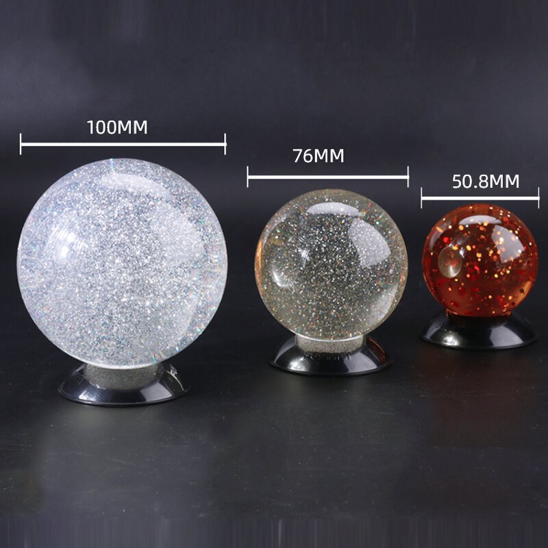 Glitter Acrylic Crystal Ball - Factory Wholesale Home Decor Plastic Resin