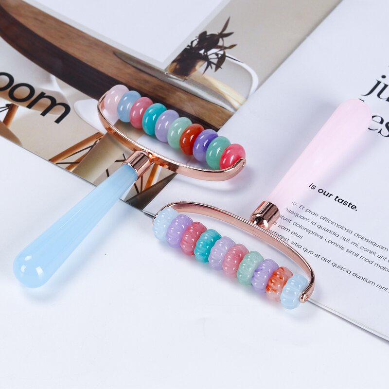 Resin Rainbow Jade Roller - 2025 Pre-sale Custom Colorful Facial Lifting Tool