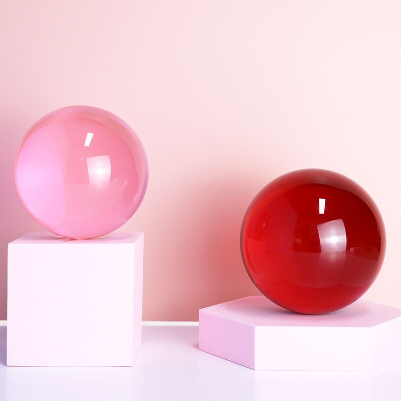 Clear Acrylic Juggling Ball - Custom Logo Colored Contact Resin Sphere