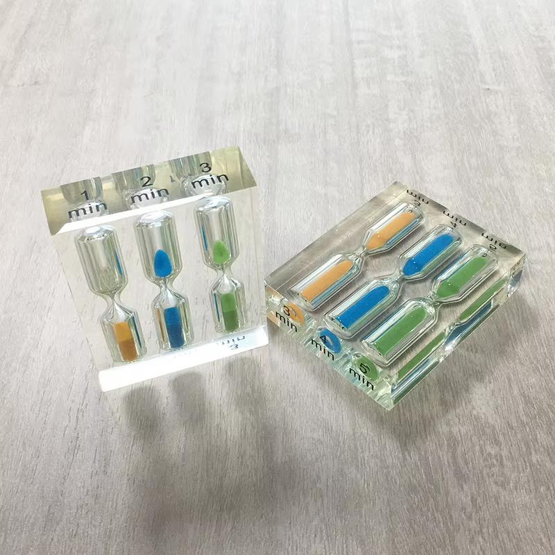 3 in 1 Acrylic Tea Timer - Hot Sale Custom 1 Minute Sand Clock Hourglass