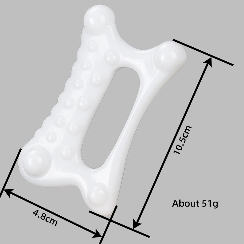 White Jade Gua Sha Board - Blood Circulation Lymphatic Drainage Body Facial