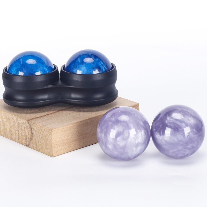 Stainless Steel Massage Ball - 304 Ice Gel Double Balls Resin Manual Tool