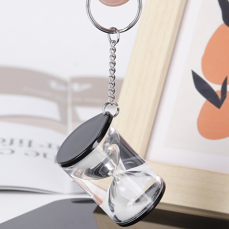 Mini Sand Timer Keychain - Customized 3 Min Acrylic Printing Logo Gift