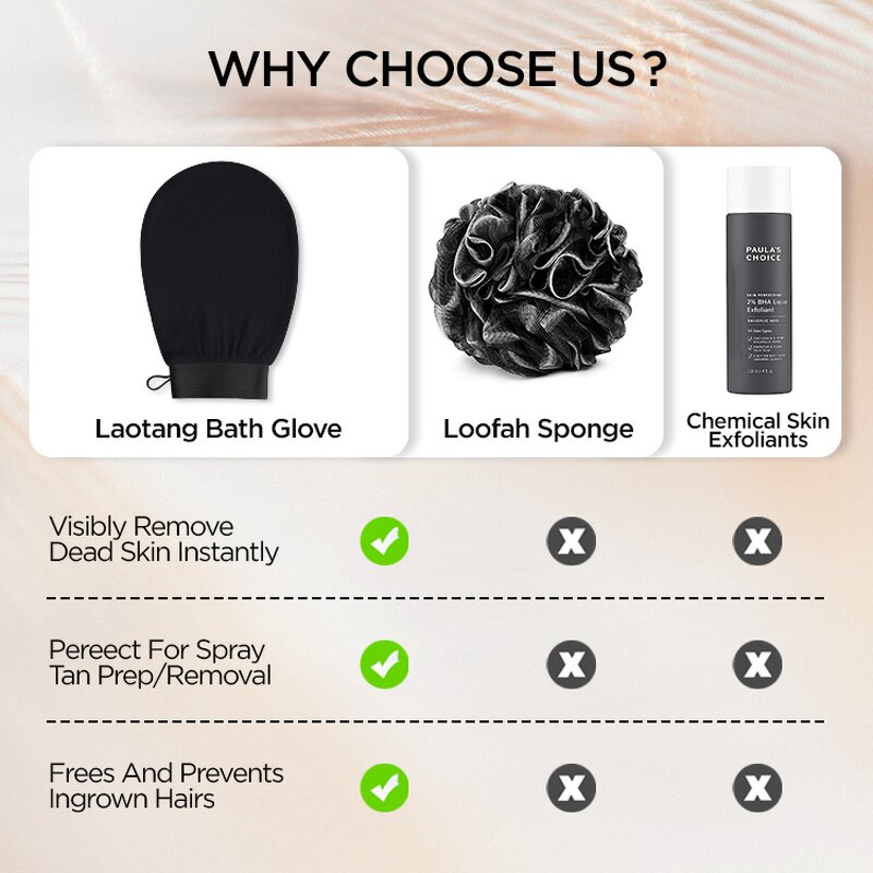 Turkish Exfoliating Glove - Custom Logo Purple Deep Body Scrub Soft Skin Tool