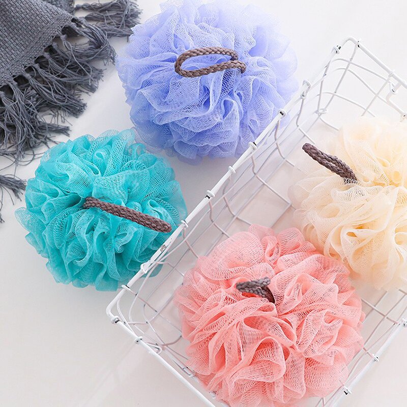 Custom Body Scrubber - Top Sales Exfoliating Rich Foam Shower Mesh Pouf
