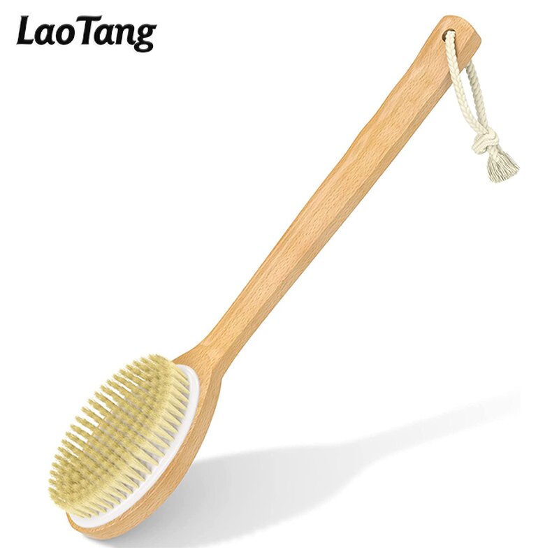 Sisal Bristle Shower Brush - Factory Wholesale Natural Vegan Bamboo Handle Tool