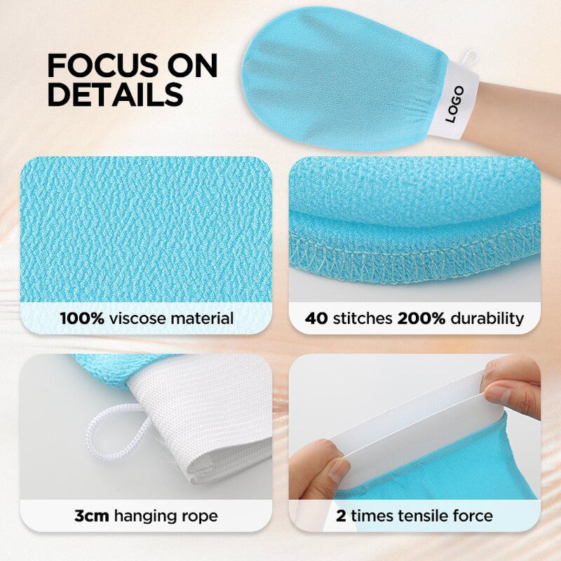 Turkish Exfoliating Mitt - Washable Reusable Private Label Moroccan Hammam Glove