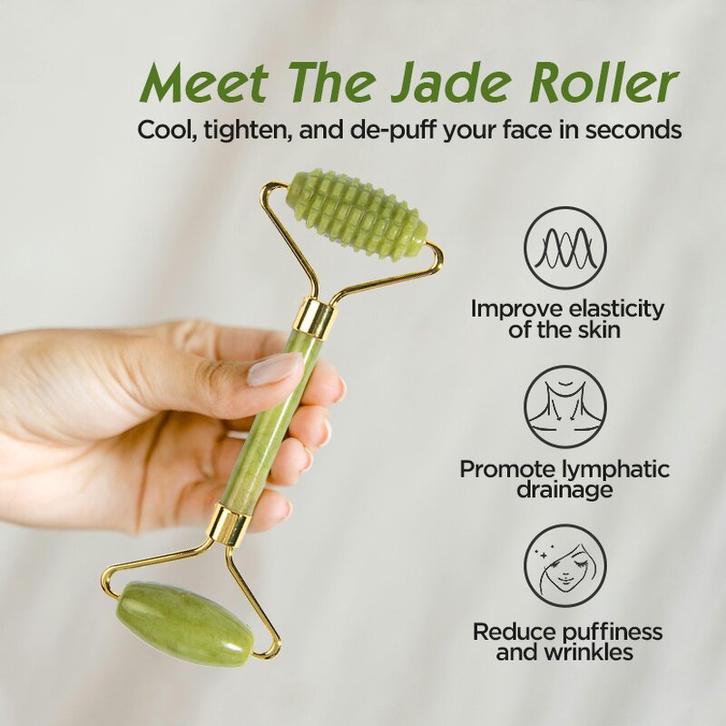 Jade Gemstone Ball Set - High Quality Anti-Aging Xiuyan Spike Roller Gua Sha