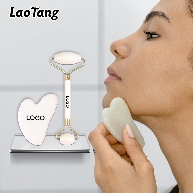 Jade Roller Gua Sha Kit - Private Label Wholesale Anti-aging Natural Stone Set