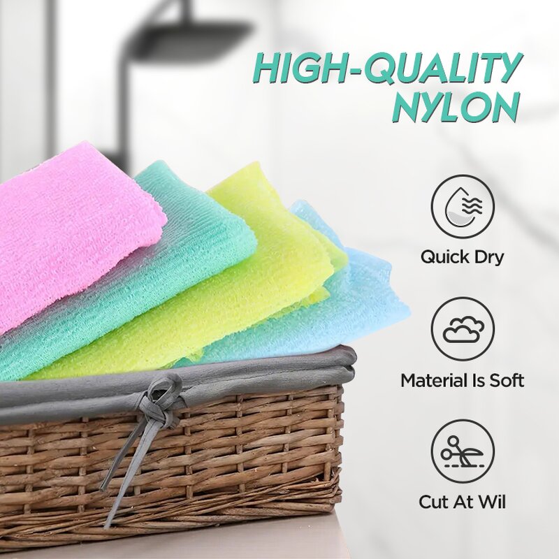 African Body Net Sponge - In Stock Long Nylon Mesh Exfoliating Shower Tool