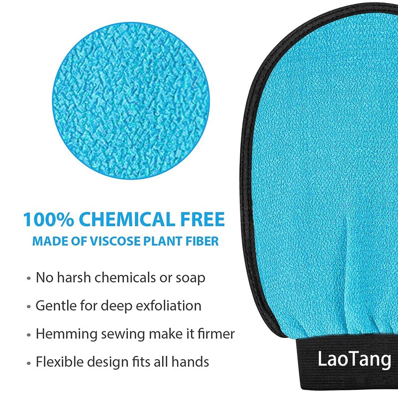 Korean Exfoliating Bath Gloves - 100% Natural Viscose Dead Skin Remover