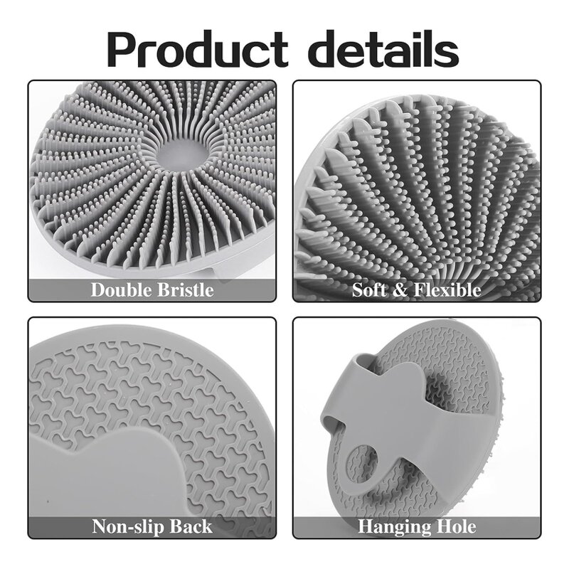 Silicone Bath Body Scrubber - 2023 Back Exfoliating Loofah Lather Boosting Tool