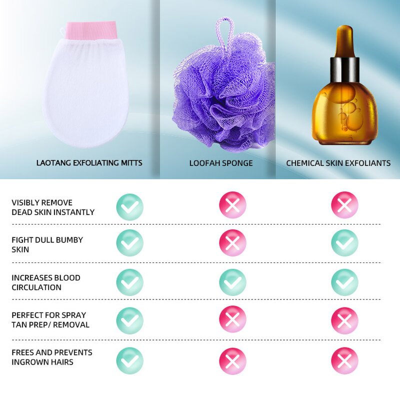 Sisal Terry Cloth Glove - Natural Fiber Spa Body Mitt Exfoliating Sponge