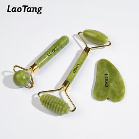 Cryotherapy Ice Jade Roller - Gua Sha Facial Healing Crystals Wellness Tool