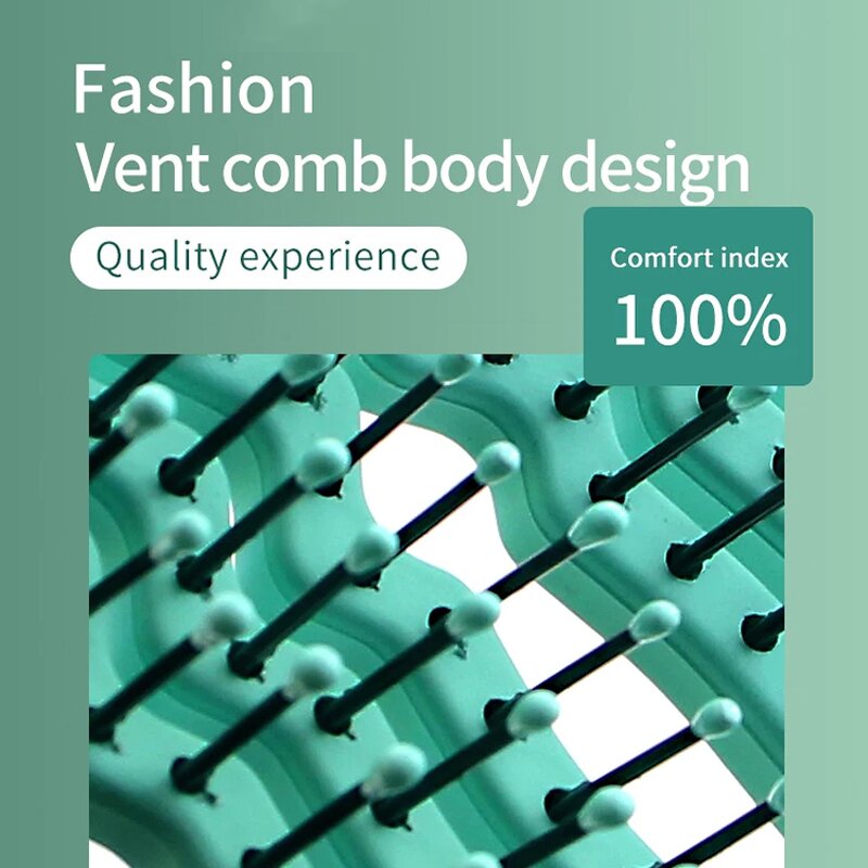 Colorful Detangling Brush - Plastic Octopus Six Rows Scalp Care Women Tool