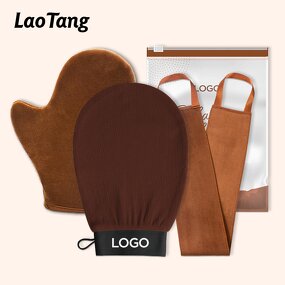 Body Care Set - Reusable Exfoliating Strap Gloves Silicone Hair Brush Pads