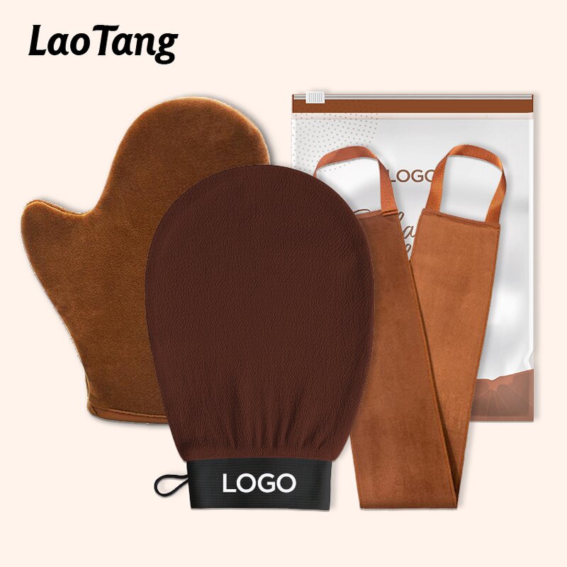 Body Care Set - Reusable Exfoliating Strap Gloves Silicone Hair Brush Pads