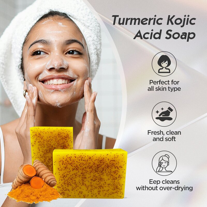 Kojic Acid Bar Soap - Wholesale Private Label Vitamin C Turmeric Skin Whitening
