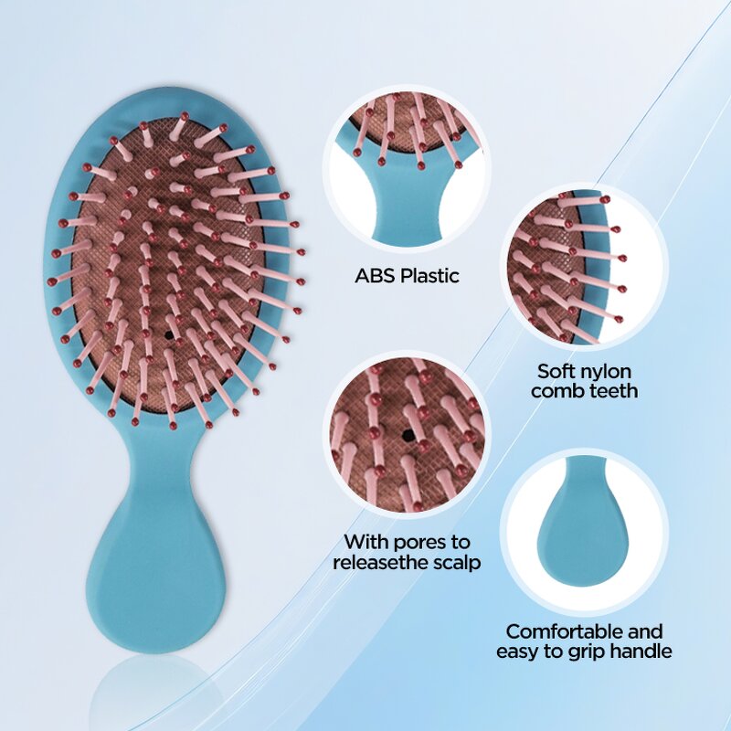 Mini Baby Massage Comb - Candy Color Air Cushion Travel Hair Straightener Brush